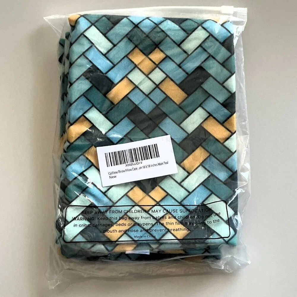 CALITIME GEOMETRIC PRINT PILLOW COVERS